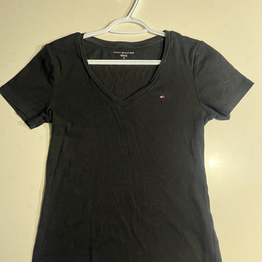 Tommy Hilfiger Women's Black Short Sleeve Tee